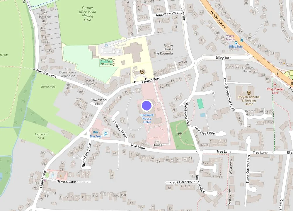 Map: Mercure Oxford Hawkwell House Hotel